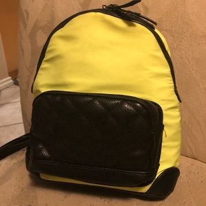 MMS Design Studio Neon Yellow& Black Mini Backpack